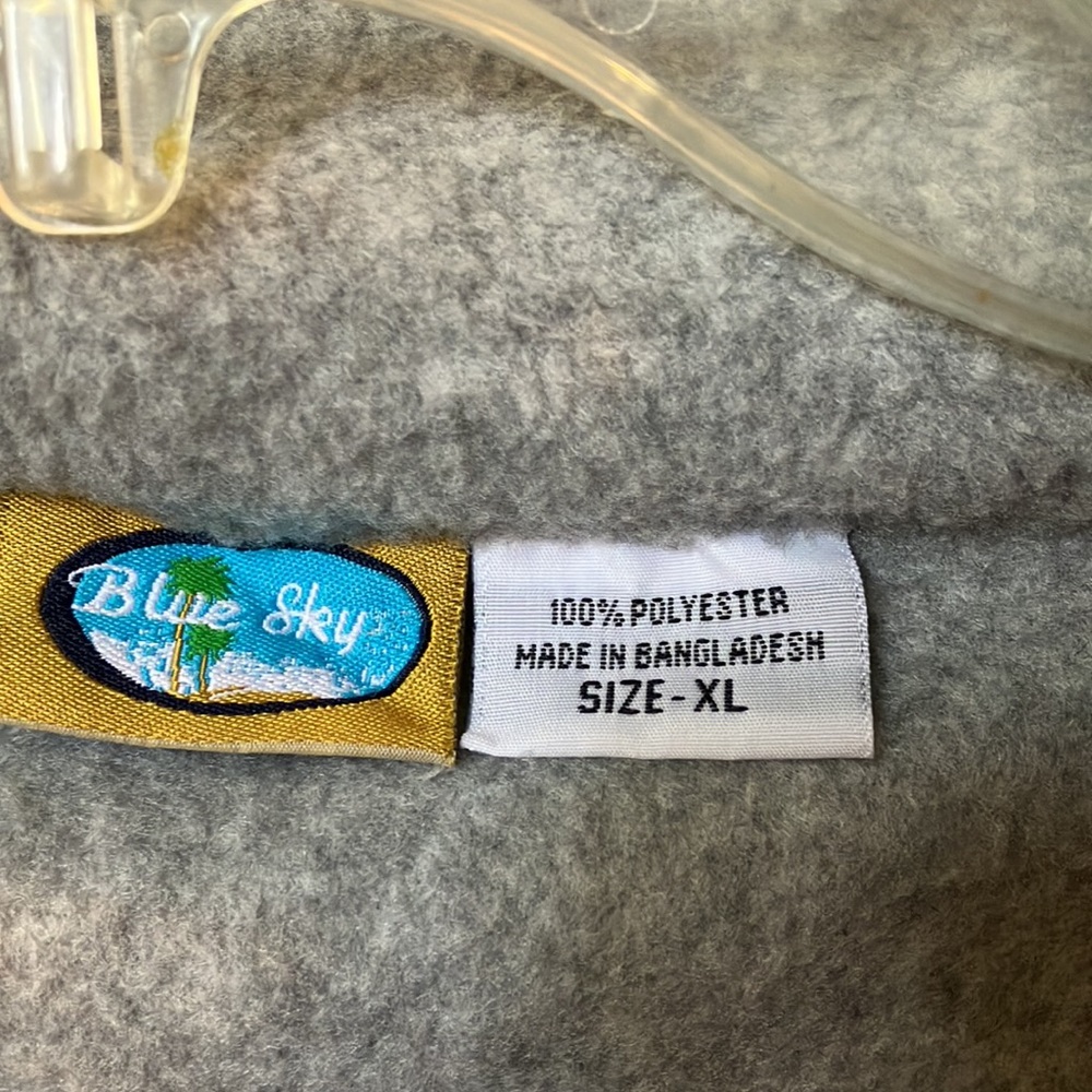 FINAL MARKDOWN Men’s heavyweight blue sky fleece pullover xl - Picture 3 of 3
